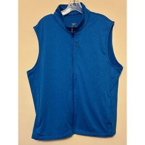 Johnston & Murphy XC4 Performance Golf Vest Men's XL Blue Full Zip Pockets